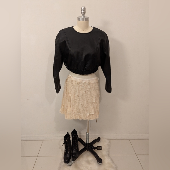 Zara cropped leather top - Picture 5 of 7